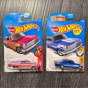 Hot Wheels ‘63 Chevy II set of 2
